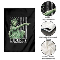 Liberty Has Spoken Garden Flag Funny Basketball Statue of Liberty Pointing Meme