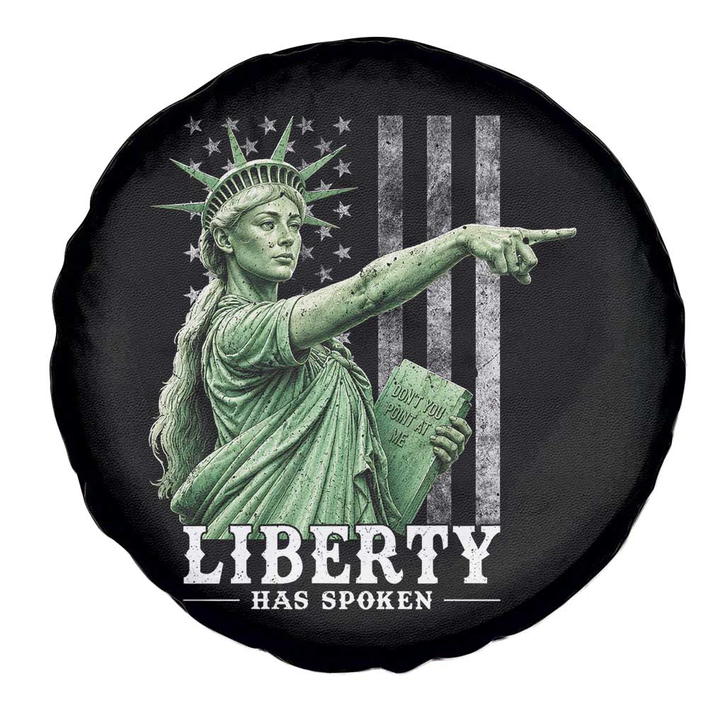 Liberty Has Spoken Spare Tire Cover Funny Basketball Statue of Liberty Pointing Meme
