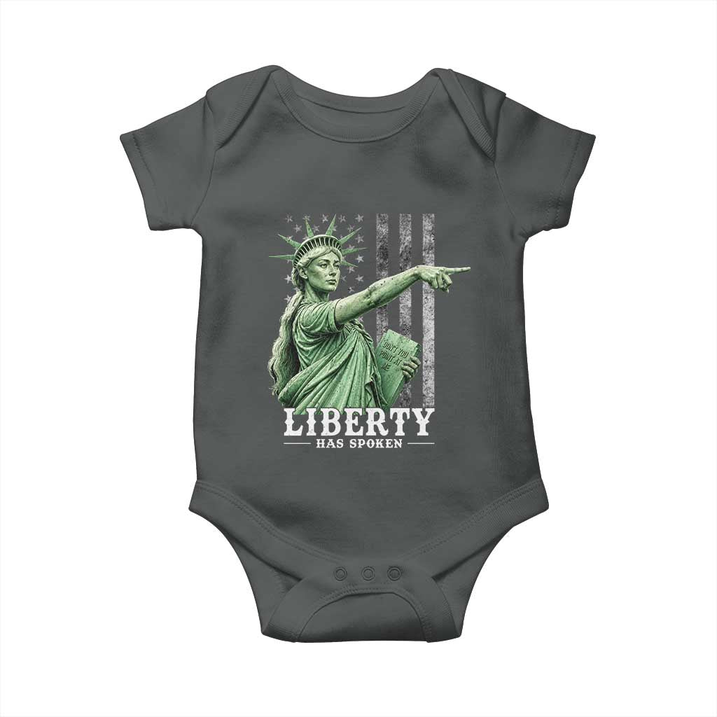 Liberty Has Spoken Baby Onesie Funny Basketball Statue of Liberty Pointing Meme