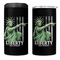 Liberty Has Spoken 4 in 1 Can Cooler Tumbler Funny Basketball Statue of Liberty Pointing Meme