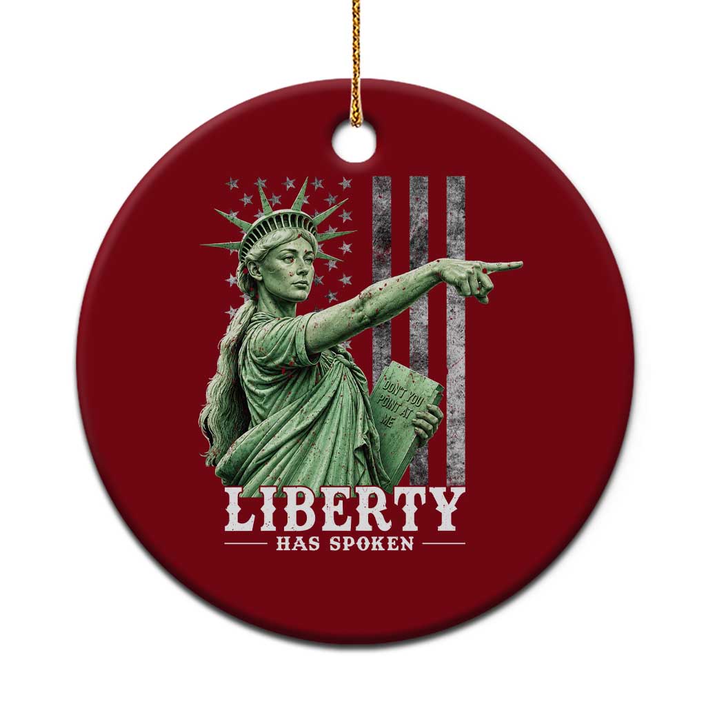 Liberty Has Spoken Ceramic Ornament Funny Basketball Statue of Liberty Pointing Meme