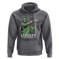 Liberty Has Spoken Hoodie Funny Basketball Statue of Liberty Pointing Meme
