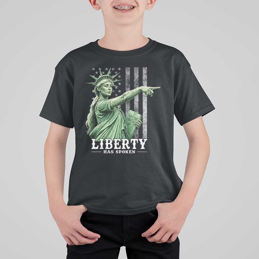 Liberty Has Spoken T Shirt For Kid Funny Basketball Statue of Liberty Pointing Meme