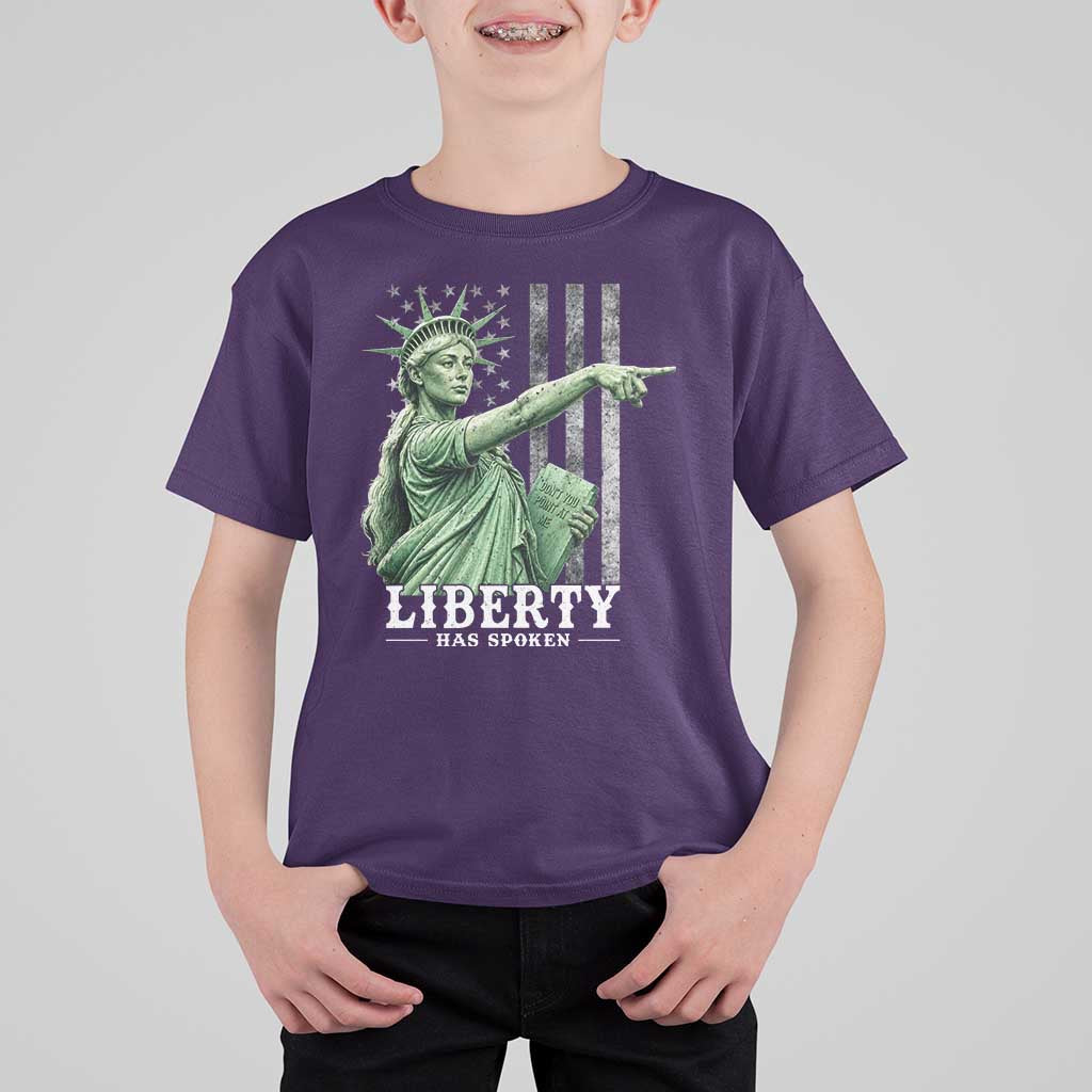 Liberty Has Spoken T Shirt For Kid Funny Basketball Statue of Liberty Pointing Meme