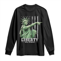 Liberty Has Spoken Long Sleeve Shirt Funny Basketball Statue of Liberty Pointing Meme