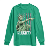 Liberty Has Spoken Long Sleeve Shirt Funny Basketball Statue of Liberty Pointing Meme