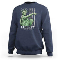 Liberty Has Spoken Sweatshirt Funny Basketball Statue of Liberty Pointing Meme