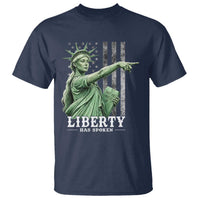 Liberty Has Spoken T Shirt Funny Basketball Statue of Liberty Pointing Meme