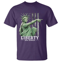 Liberty Has Spoken T Shirt Funny Basketball Statue of Liberty Pointing Meme