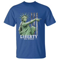 Liberty Has Spoken T Shirt Funny Basketball Statue of Liberty Pointing Meme