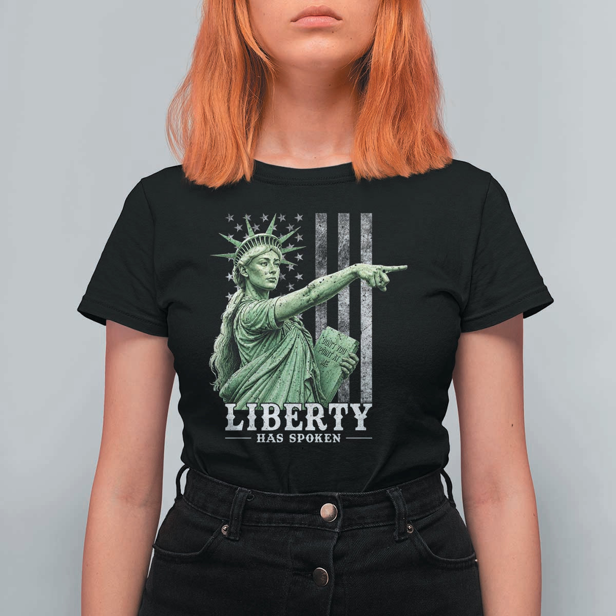 Liberty Has Spoken T Shirt For Women Funny Basketball Statue of Liberty Pointing Meme