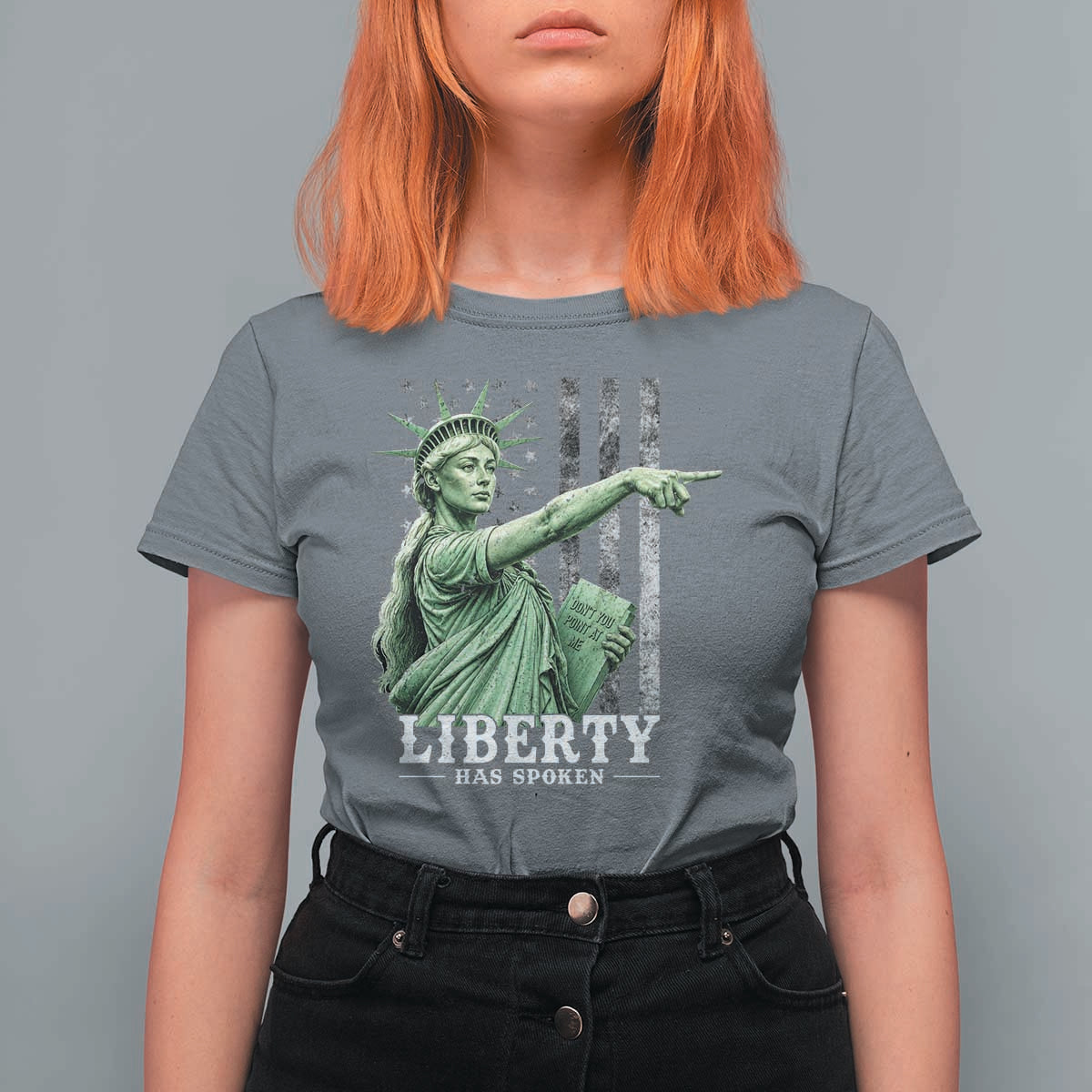 Liberty Has Spoken T Shirt For Women Funny Basketball Statue of Liberty Pointing Meme