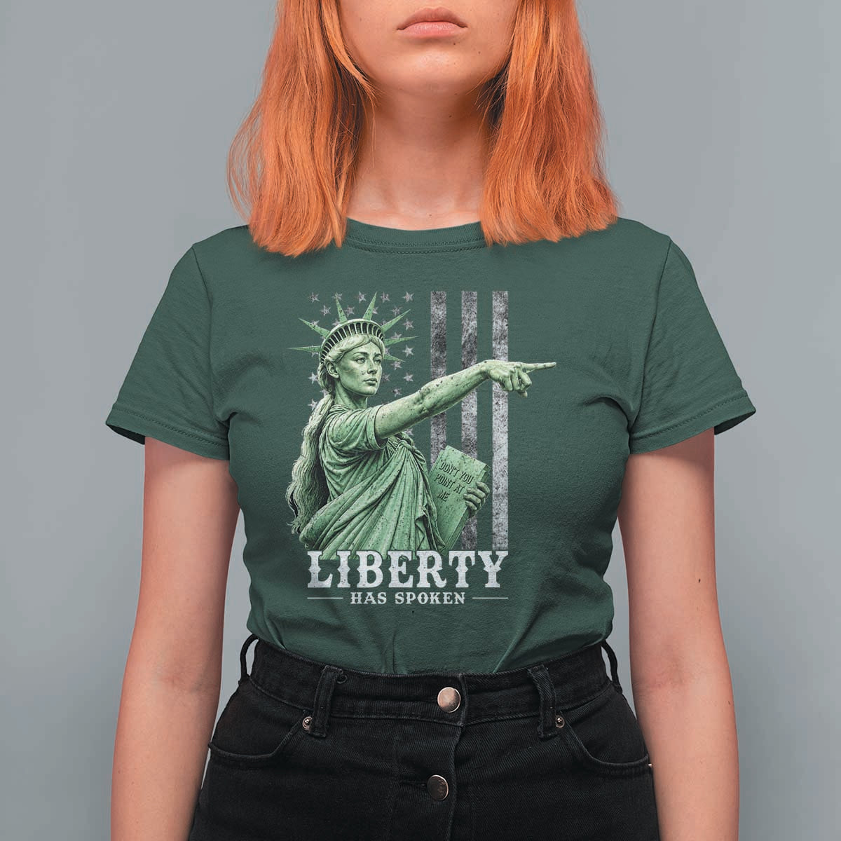 Liberty Has Spoken T Shirt For Women Funny Basketball Statue of Liberty Pointing Meme