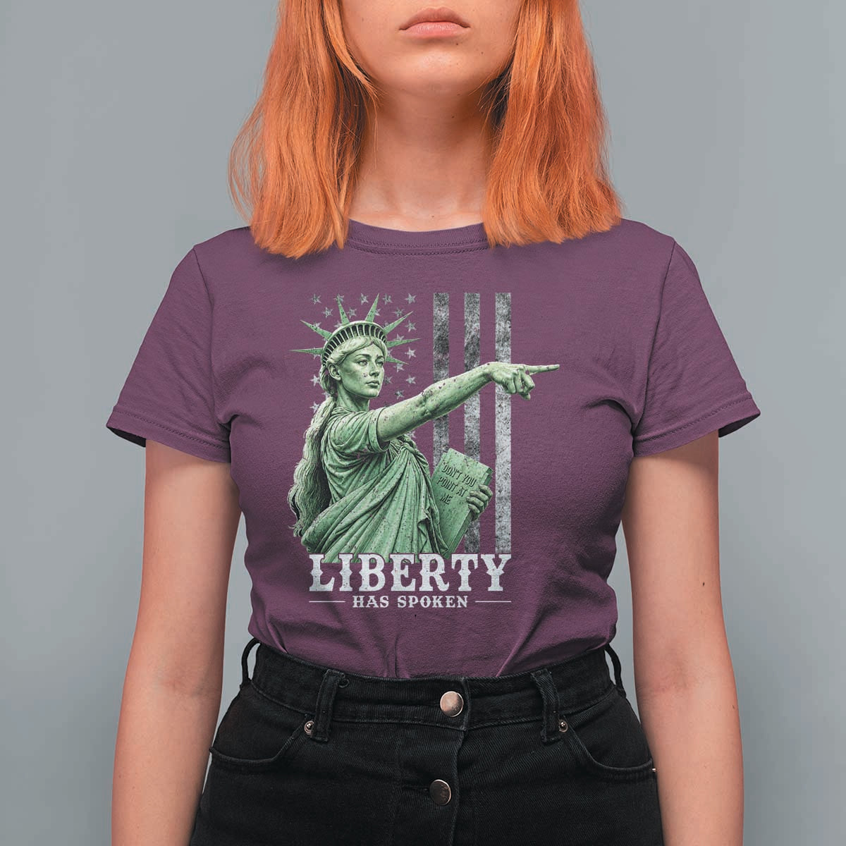 Liberty Has Spoken T Shirt For Women Funny Basketball Statue of Liberty Pointing Meme