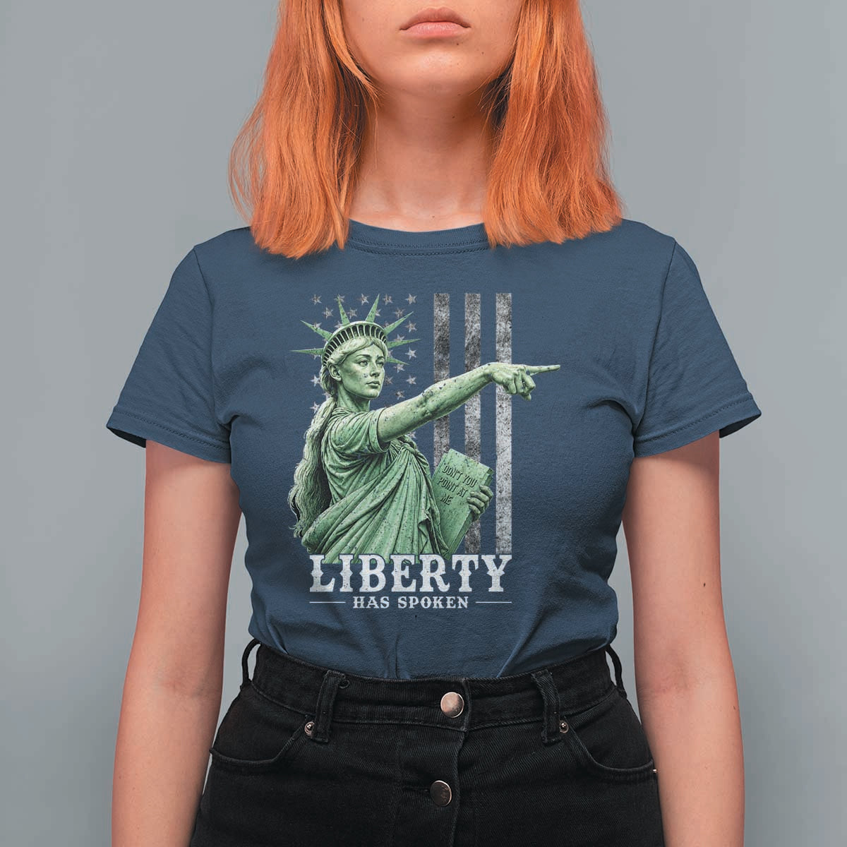 Liberty Has Spoken T Shirt For Women Funny Basketball Statue of Liberty Pointing Meme