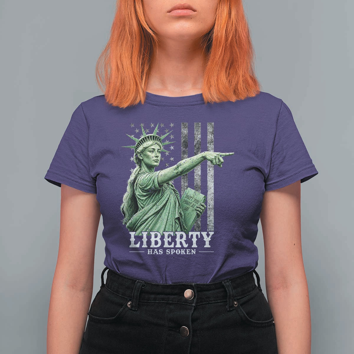 Liberty Has Spoken T Shirt For Women Funny Basketball Statue of Liberty Pointing Meme