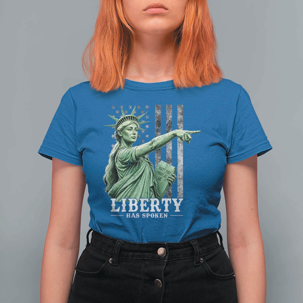 Liberty Has Spoken T Shirt For Women Funny Basketball Statue of Liberty Pointing Meme