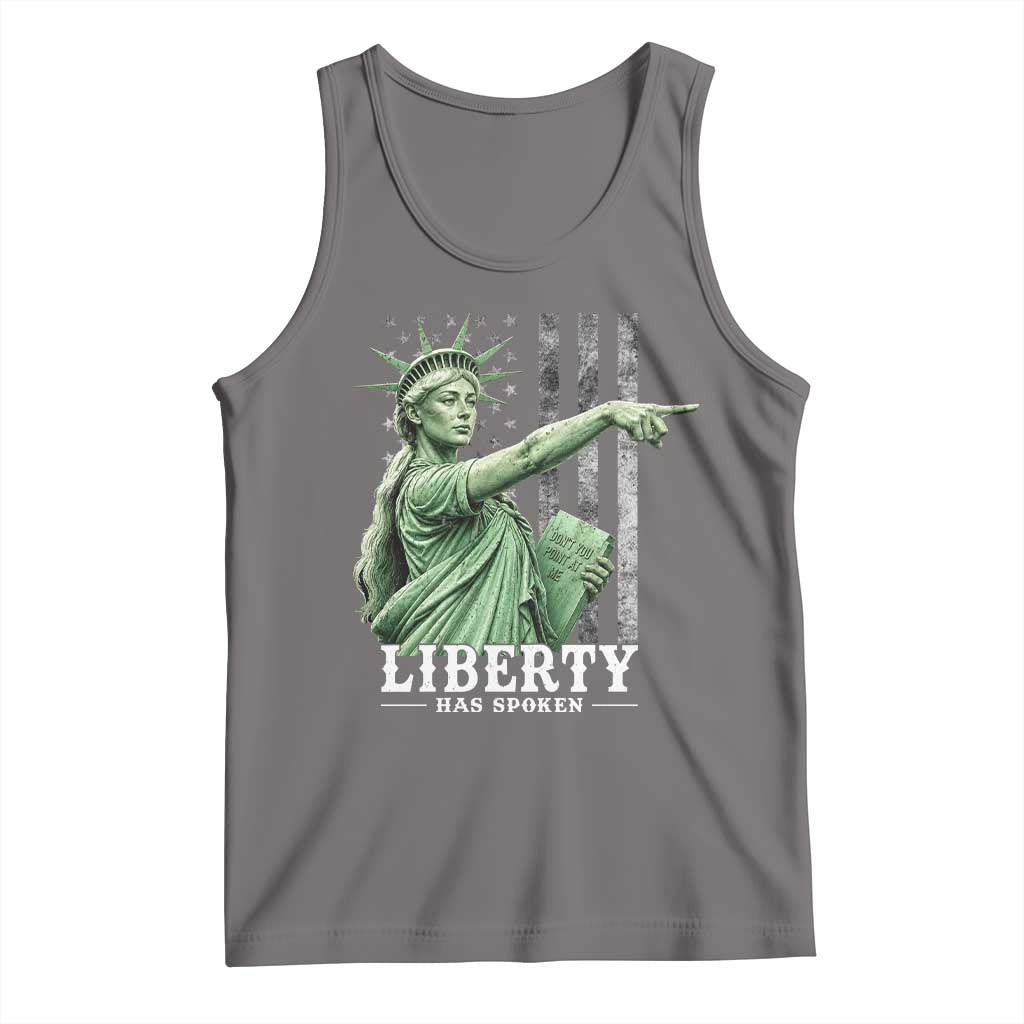 Liberty Has Spoken Tank Top Funny Basketball Statue of Liberty Pointing Meme
