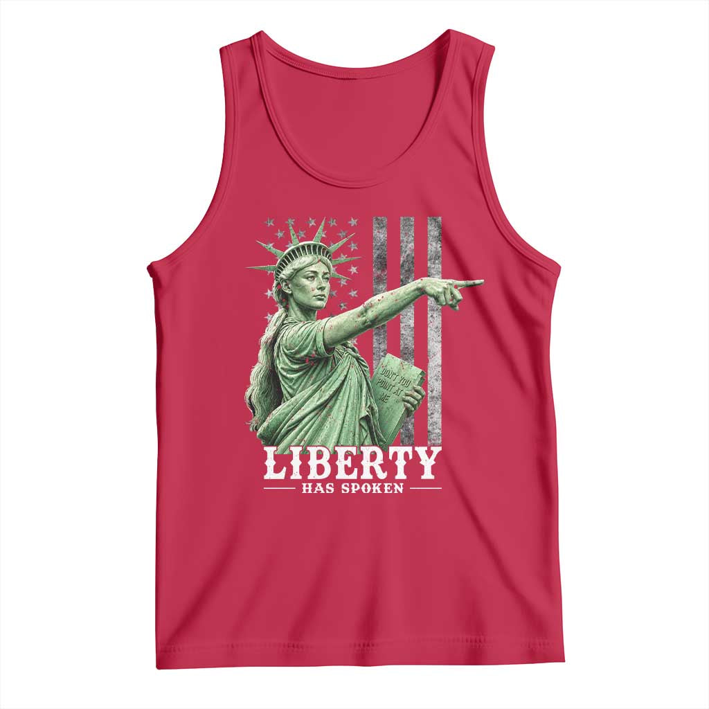 Liberty Has Spoken Tank Top Funny Basketball Statue of Liberty Pointing Meme