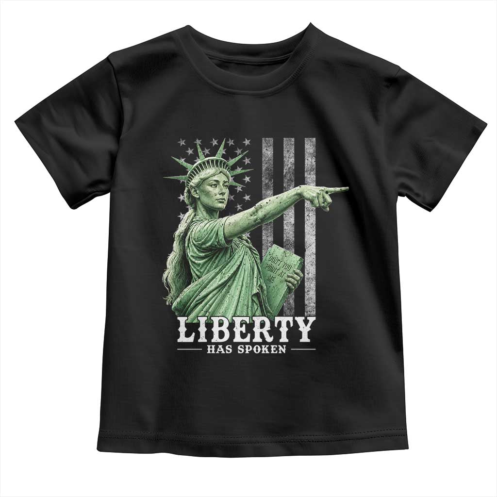 Liberty Has Spoken Toddler T Shirt Funny Basketball Statue of Liberty Pointing Meme