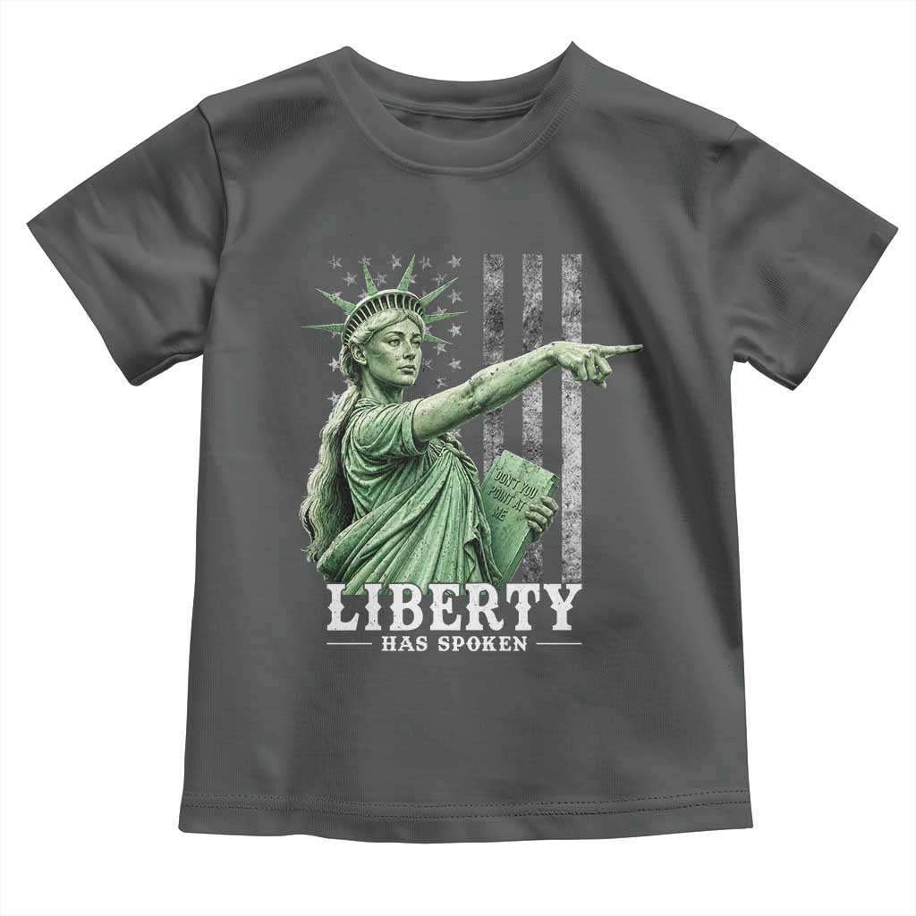 Liberty Has Spoken Toddler T Shirt Funny Basketball Statue of Liberty Pointing Meme