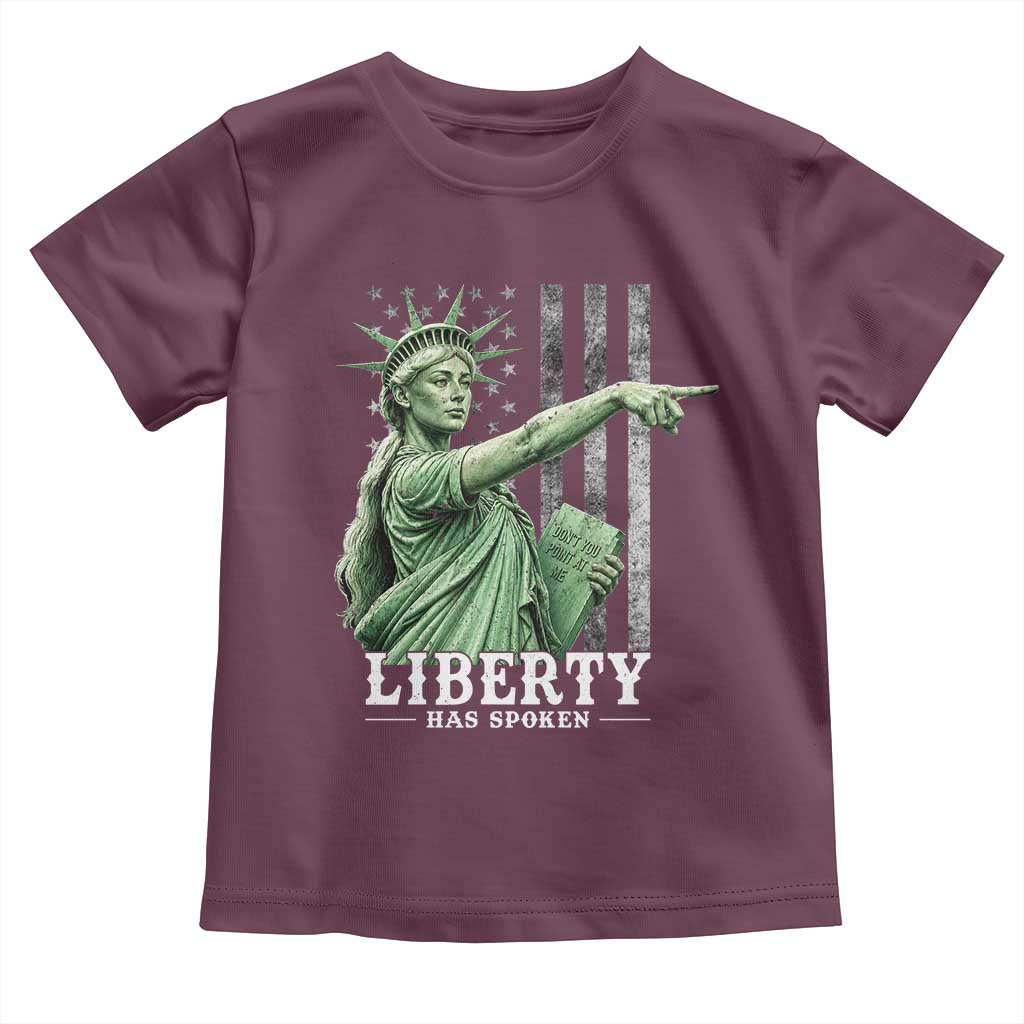 Liberty Has Spoken Toddler T Shirt Funny Basketball Statue of Liberty Pointing Meme