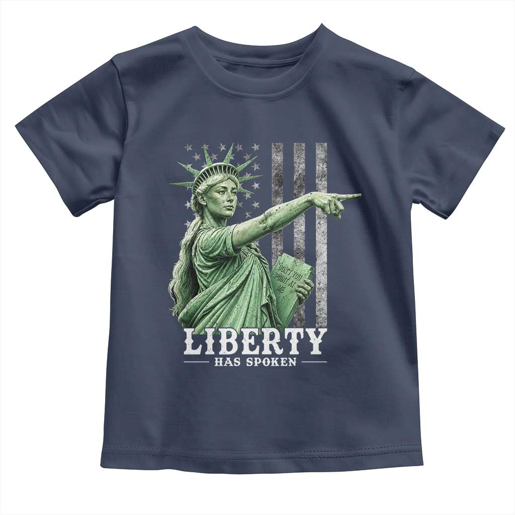 Liberty Has Spoken Toddler T Shirt Funny Basketball Statue of Liberty Pointing Meme