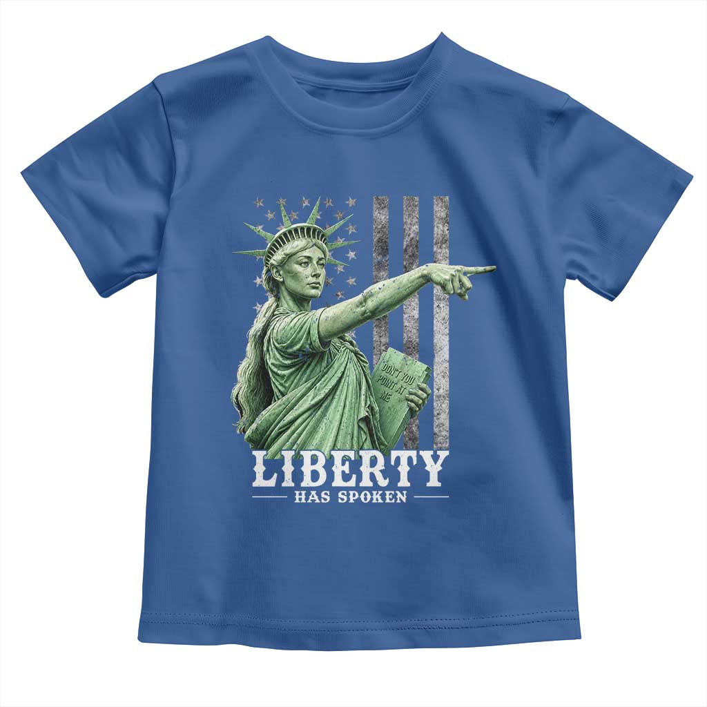 Liberty Has Spoken Toddler T Shirt Funny Basketball Statue of Liberty Pointing Meme