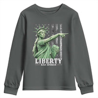 Liberty Has Spoken Youth Sweatshirt Funny Basketball Statue of Liberty Pointing Meme