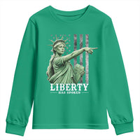 Liberty Has Spoken Youth Sweatshirt Funny Basketball Statue of Liberty Pointing Meme