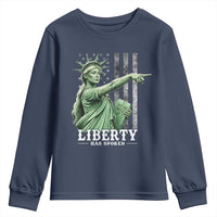 Liberty Has Spoken Youth Sweatshirt Funny Basketball Statue of Liberty Pointing Meme