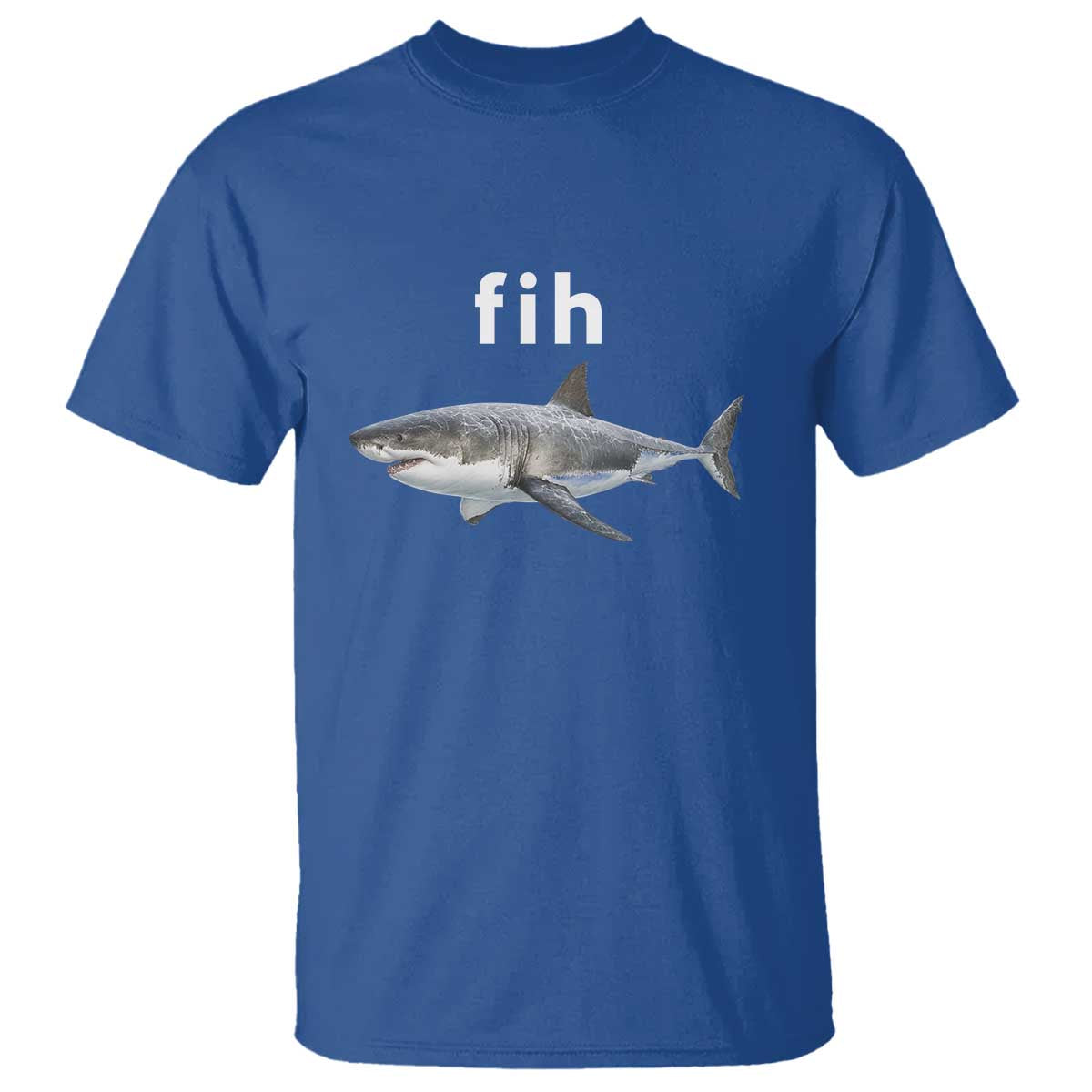 Funny Fih Shark Misspelled Fish Meme T Shirt Great White Shark Lover
