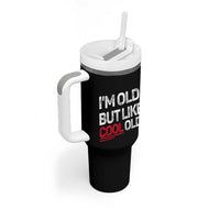 Funny I Am Old But Like Cool Old Tumbler With Handle Old People Sarcastic Jokes - Wonder Print Shop
