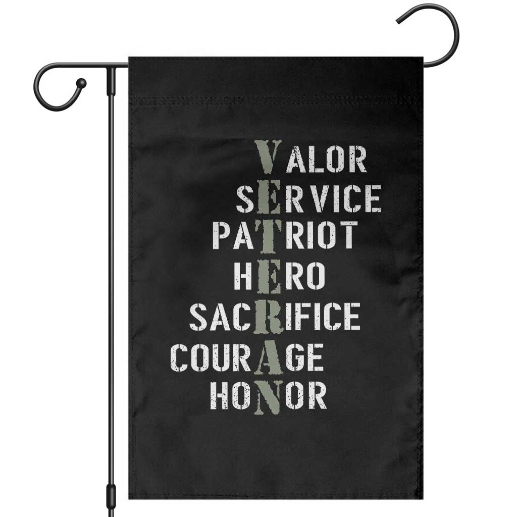 Veterans Valor Service Patriot Hero Sacrifice Courage Honor Garden Flag - Wonder Print Shop
