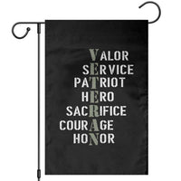 Veterans Valor Service Patriot Hero Sacrifice Courage Honor Garden Flag - Wonder Print Shop
