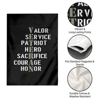 Veterans Valor Service Patriot Hero Sacrifice Courage Honor Garden Flag - Wonder Print Shop