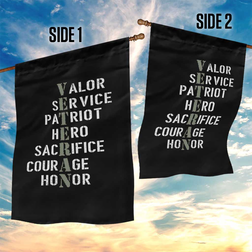 Veterans Valor Service Patriot Hero Sacrifice Courage Honor Garden Flag - Wonder Print Shop