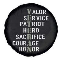 Veterans Valor Service Patriot Hero Sacrifice Courage Honor Spare Tire Cover - Wonder Print Shop