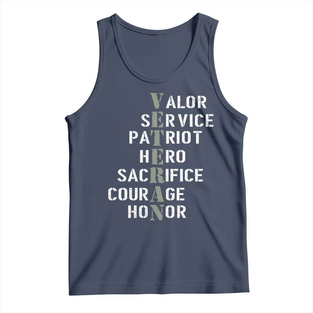 Veterans Valor Service Patriot Hero Sacrifice Courage Honor Tank Top - Wonder Print Shop