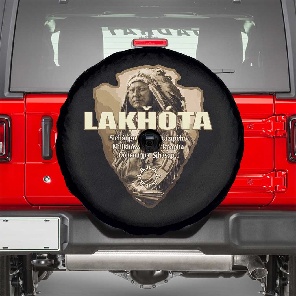 Chief Spotted Elk Lakhota Lakota Sioux Native American Indian Spare Tire Cover - Wonder Print Shop