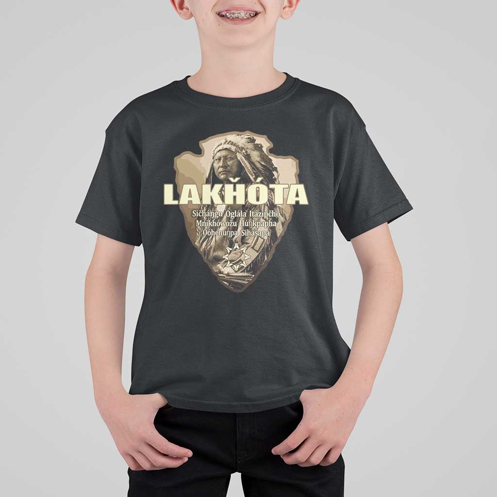 Chief Spotted Elk Lakhota Lakota Sioux Native American Indian T Shirt For Kid - Wonder Print Shop