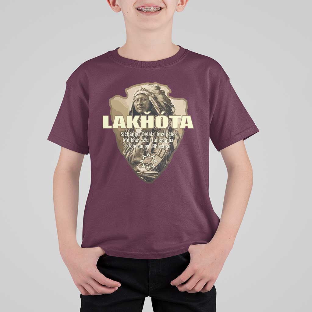 Chief Spotted Elk Lakhota Lakota Sioux Native American Indian T Shirt For Kid - Wonder Print Shop