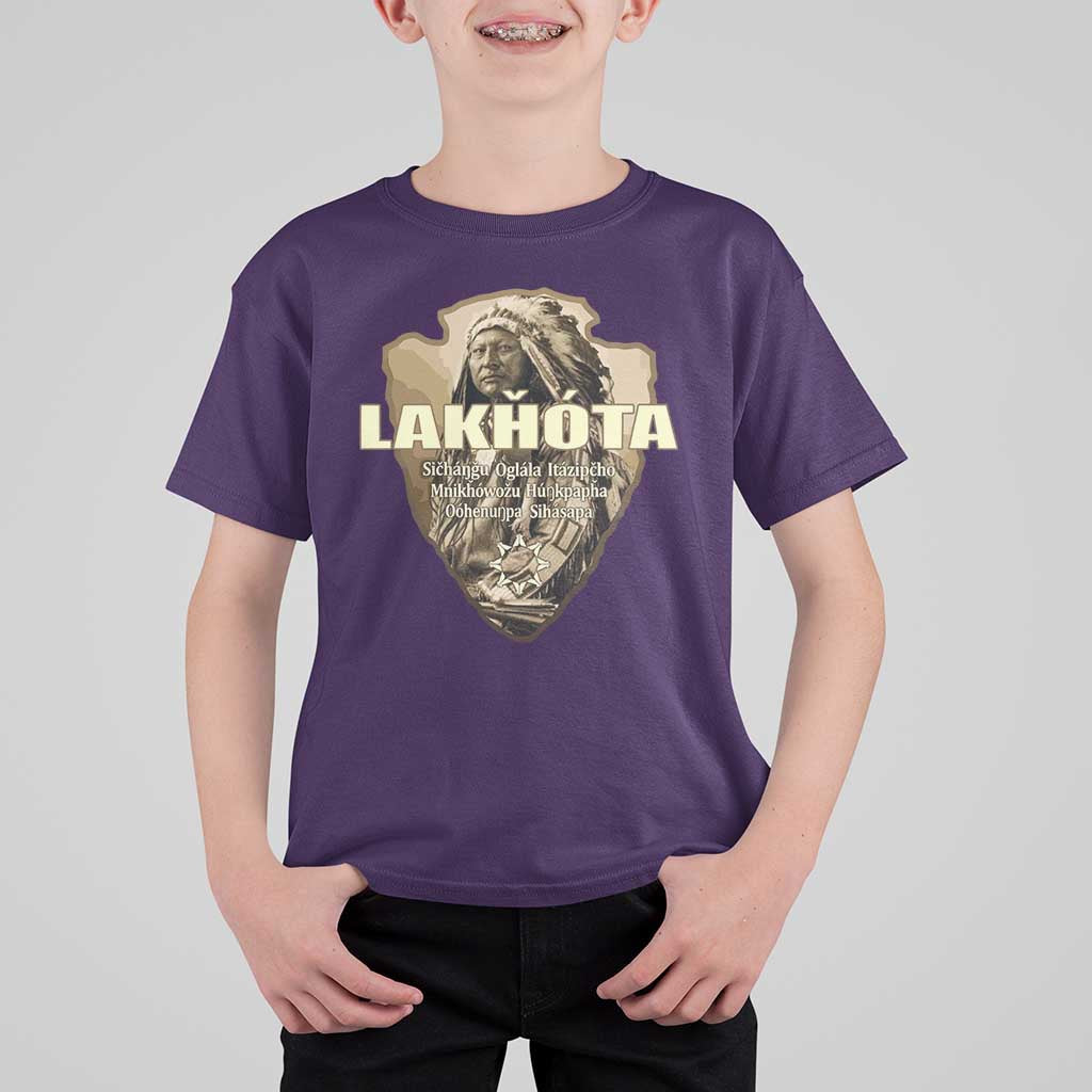 Chief Spotted Elk Lakhota Lakota Sioux Native American Indian T Shirt For Kid - Wonder Print Shop
