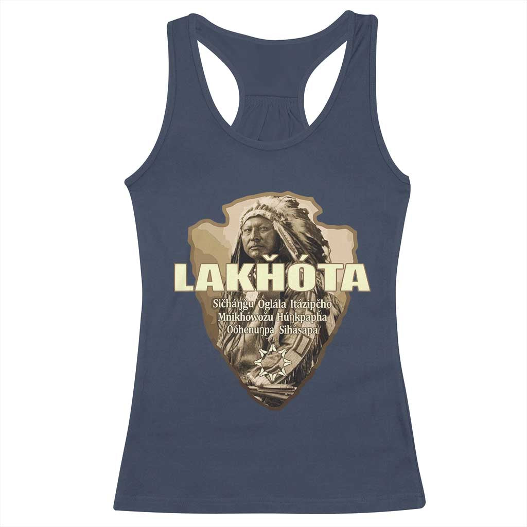 Chief Spotted Elk Lakhota Lakota Sioux Native American Indian Racerback Tank Top - Wonder Print Shop