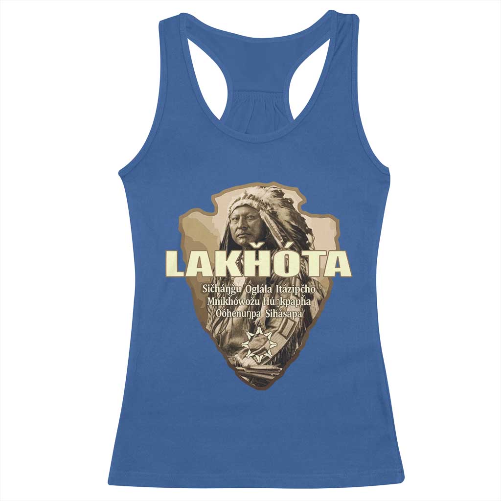 Chief Spotted Elk Lakhota Lakota Sioux Native American Indian Racerback Tank Top - Wonder Print Shop