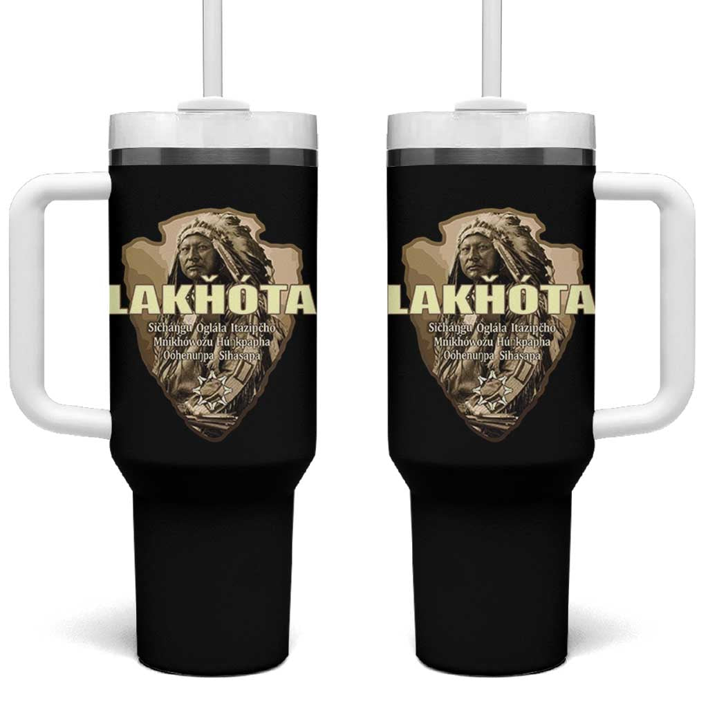 Chief Spotted Elk Lakhota Lakota Sioux Native American Indian Tumbler With Handle - Wonder Print Shop