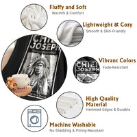 Native American Chief Joseph Throw Blanket Leader Of The Nez Perce Indian History - Wonder Print Shop