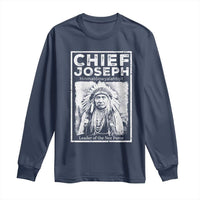 Native American Chief Joseph Long Sleeve Shirt Leader Of The Nez Perce Indian History - Wonder Print Shop