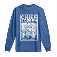 Native American Chief Joseph Long Sleeve Shirt Leader Of The Nez Perce Indian History - Wonder Print Shop