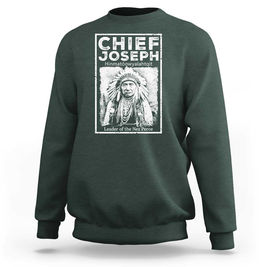 Native American Chief Joseph Sweatshirt Leader Of The Nez Perce Indian History - Wonder Print Shop